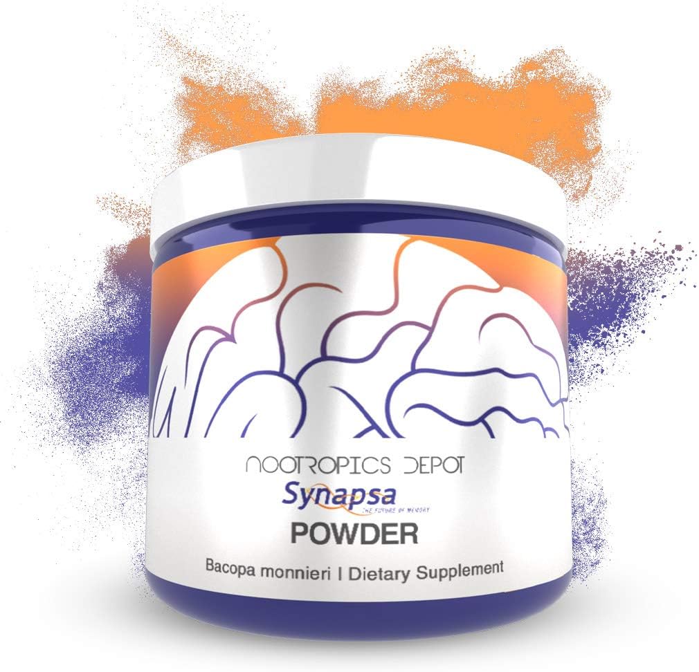Nootropics Depot Synapsa Bacopa Monnieri Powder | 60 Grams | Whole Plant Extract | Ayurveda Supplement | Clinically Proven to Enhance Learning, Memory and Mental Performance