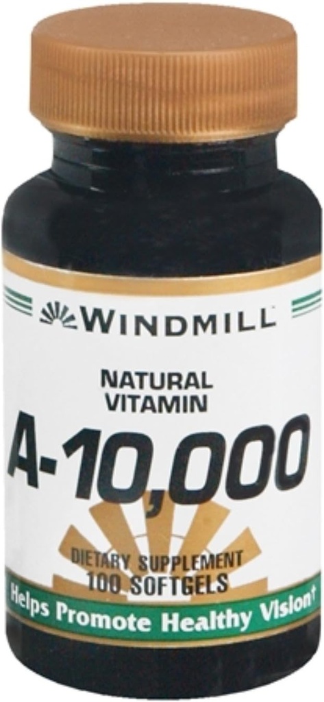 Vitamine A 10.000 IE Softgels 100 Zachte Gels (verpakking van 2)
