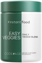 Codeage Instantfood Easy Veggies, Meer dan 15 plantaardige poeders Equivalent All-in-One, Daily Vegan Blend, Whole Food Greens Vitaminen Supplement Capsules, Phytonutriënten Multivitamine, Non-GMO, 90 Capsules