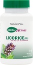 NaturesPlus Herbal Actives Licorice (DGL) 500 mg - 60 Capsules, Pack of 4 - Supports Healthy Digestion & Overall Well-Being - Vegetarian, Gluten Free - 240 Total Servings