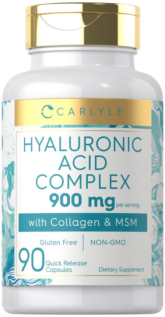 Carlyle Hyaluronzuur Complex 900 mg met Collageen en MSM 90 Capsules