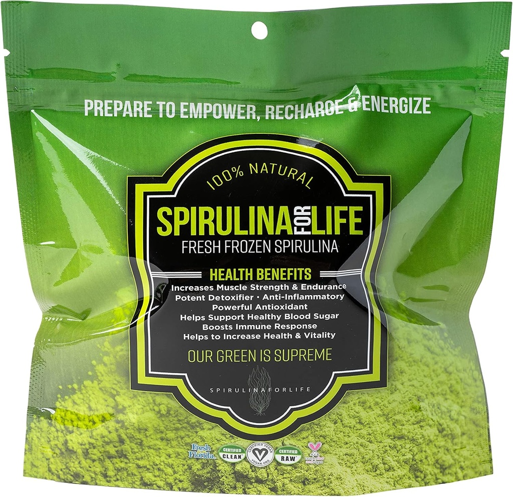 Spirulina 14 Stick Pack Day Supply Live Flash Frozen 100% Pure grown in Alkaline Water Gegroeid, Geoogst en de VS meest complete Super Food Natural Multivitamine