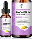 Complexe de magnésium, Glycinate de magnésium, Oxyde, Taurate et Citrate gouttes liquides pour os, coeur, muscle, immunitaire, énergie, sommeil et digestion, haute absorption, saveur d'ananas sans sucre, 2 Fl Oz