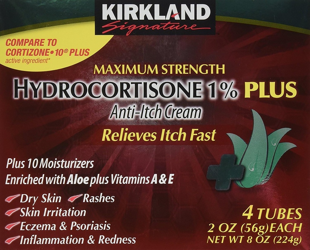 Kirkland Hydrocortison %1 Cream, 2 Ounce (verpakking van 4)