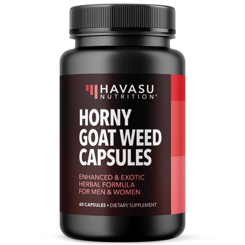 Geile geitenkruid Capsules voor mannen en vrouwen - Extra sterkte prestaties en energie-ondersteuning met Tongkat Ali, Muira Puama en Zag Palmetto - 1 maand levering kruidensupplement voor verhoogde duurzaamheid