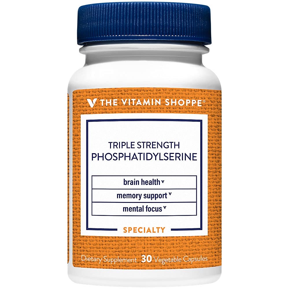 De vitamine Shoppe Triple Strength Fosfatidylserine voor Hersenen, Geheugen & Focus Ondersteuning, eenmaal daags - (30 plantaardige capsules)