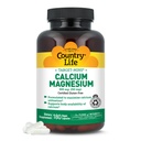 Country Life Cible-Mins Complexe de magnésium de calcium - 1000mg Calcium, 500mg Magnésium, Supplément sans gluten pour la santé des os