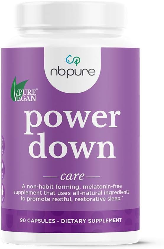 nbpure Power Down Sleep Supplement, Melatonin- Free, 90 Count