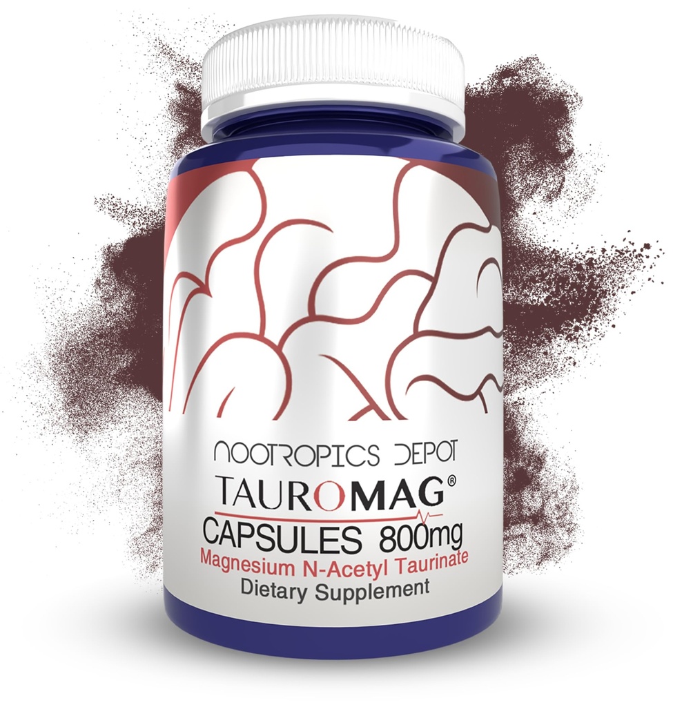 Nootropics Depot Tauromag Capsules 800mg Magnesium N-Acetyl Taurinaat 90 Tel.