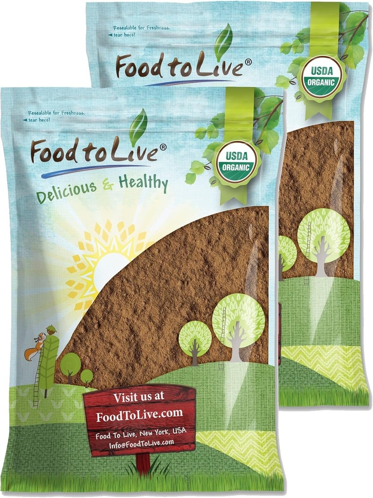 Poudre de champignons Red Reishi bio, 12 livres – Tous les superaliments végétaliens naturels pour l'immunité et le bien-être holistique. Riche en antioxydants et en emballages nutritifs. Non OGM. 100% Pure. Parfait pour les smoothies. Casher