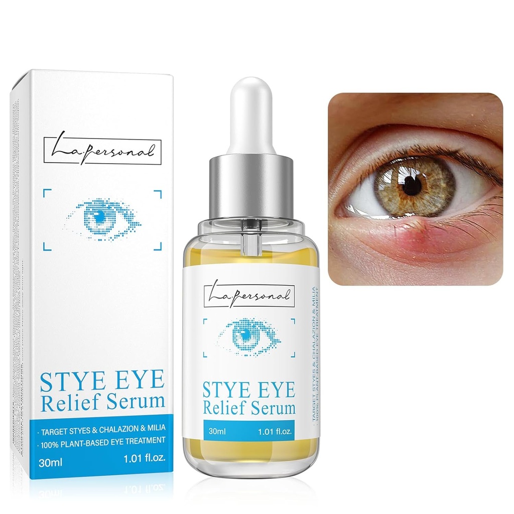 LA.PERSONAL STYE Eye Treatment, Chalazion Remover, Eye Serum for Styes Chalazion and Blefaritis Treatment, with Avocado olie, Sea duindoorn olie & Cafeïne 1,01 Fl oz/30 Ml