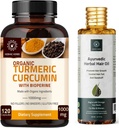 Kurkuma Curcumine Capsules en Ayurvedische plantaardige haarolie