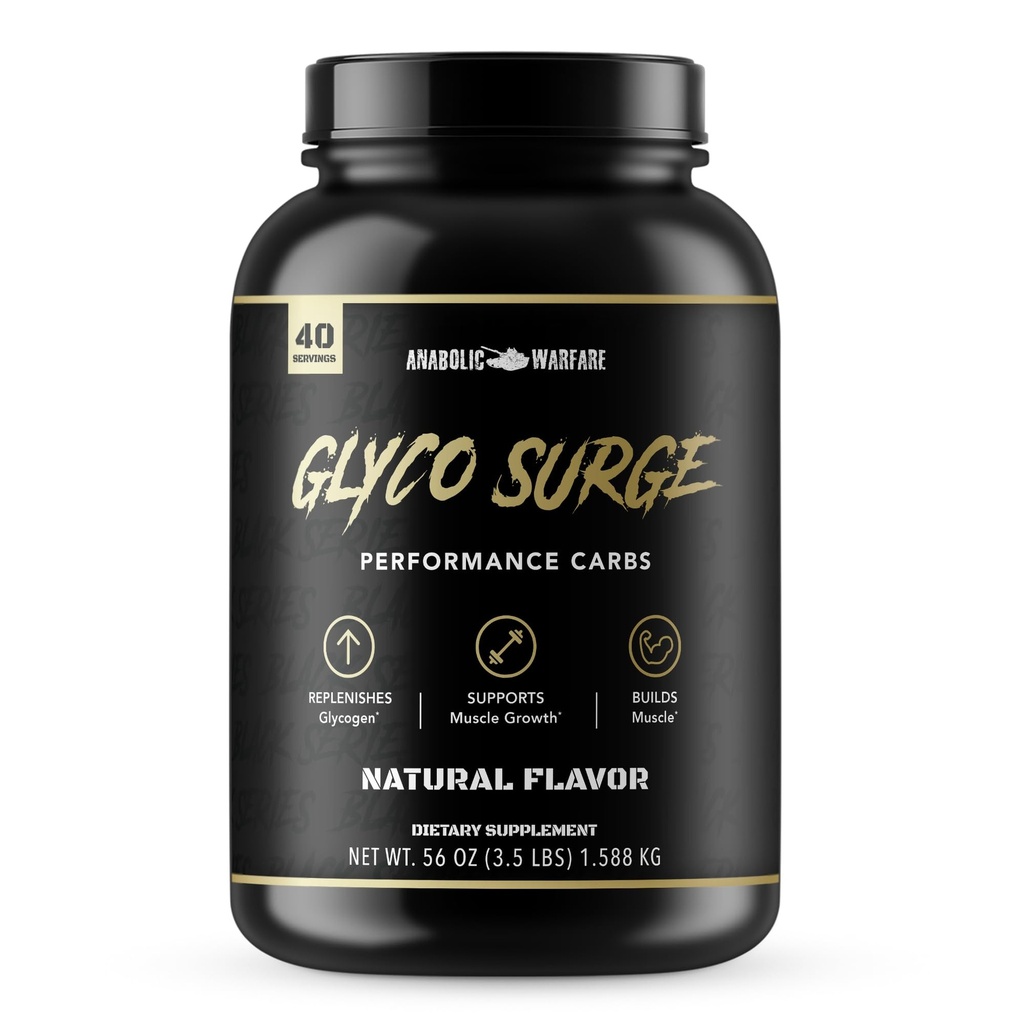 Glyco Surge Glyco Glycogen Supplement Performance Carbes pour aider la croissance musculaire maigre, la récupération après entraînement et l'endurance* (Natural – 40 portions)