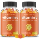 NutraChamps Vitamine C Gummies voor volwassenen en kinderen, 5-in-1 Immuunsysteem ondersteuning met vlierbessen, rozenbottels, Citrus Bioflavonoïden & Acerola Cherry, Immunity Booster Supplement (Pack of 2)