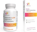 vH essentials Probiotica met Prebiotica en Cranberry Vrouwelijke Health Supplement - 120 Capsules (544-36) & Prebiotic PH Balanced Vaginale SupportorsBox, Originele versie, 15 Tellen