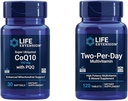 Life Extension Super Ubichinol CoQ10 100mg 30 Softgels Cellular Energy Support Bundle with Two-Per-Day High Potency 120 Tablet Multivitamine