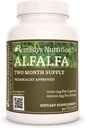 Remèdes Nutrition Alfalfa - 1000 mg, 60 Capsules de végétaliens Supplément alimentaire à base de plantes - Approvisionnement de deux mois