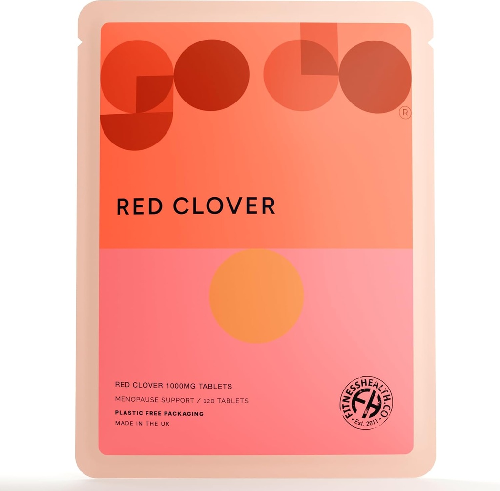 Fitness Health Red Clover Extract 1000MG Tablet - Menopauze en Hormonale Gezondheidsondersteuning - Isoflavone met hoge sterkte - Cardiovasculaire gezondheid - Bevorderen van huid en haar gezondheid - (120 tabletten)