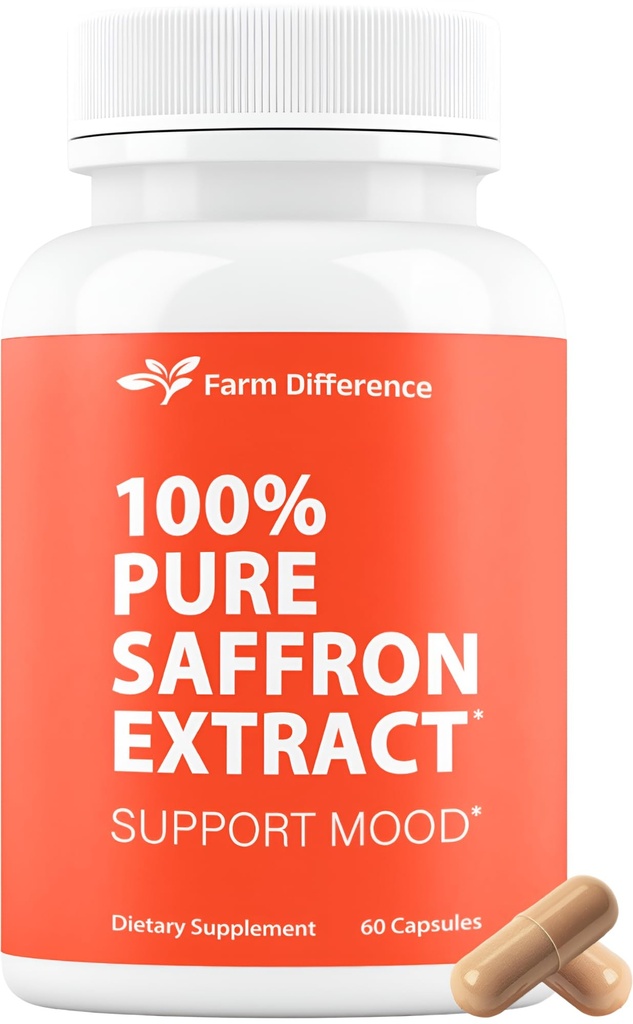 Saffron Supplementen 88.5mg - 100% Pure Saffron Extract Capsules - Mood, Eye, & Energy Support - Made in USA