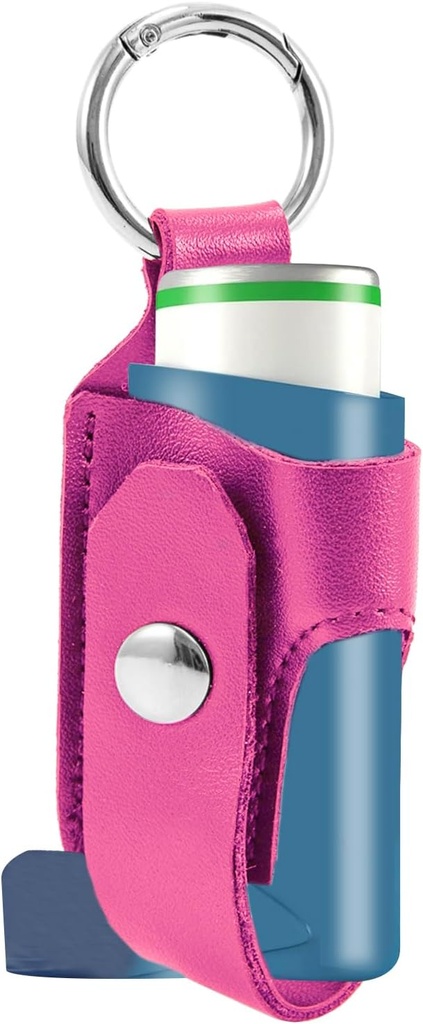 Astma Inhalator houder PU leren Travel Handige houder, lichtgewicht draagbare Astma Inhalator geval voor volwassenen en kinderen (Inhalator niet inbegrepen)