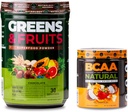 Nutrologie Groenen & vruchten Poeder-natuurlijk geproduceerd Superfood, Chocolade (30 Servingen) BCAA Natuurlijke, plantaardige BCAA poeder, Oranje Kokossmaak (30 Servingen)