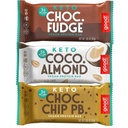 Goed! Snacks Keto Variety Pack Proteïne Bar, Vegan, Soja & Glutenvrij, Low Sugar Meal Replacement, 10g hoog eiwit, natuurlijke gezonde snack, voor atleten en actieve levensstijlen, 3g Net Carbs,12 Bars