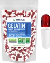 XPRS Nutra Taille 3 Capsules vides - 500 Compte Capsules de gélatine vides - Pills pour le remplissage de la gélule de bricolage - Pure Pilule de gel de pilules pour Do-It-Youlf Vitamines et suppléments (rouge clair/blanc)