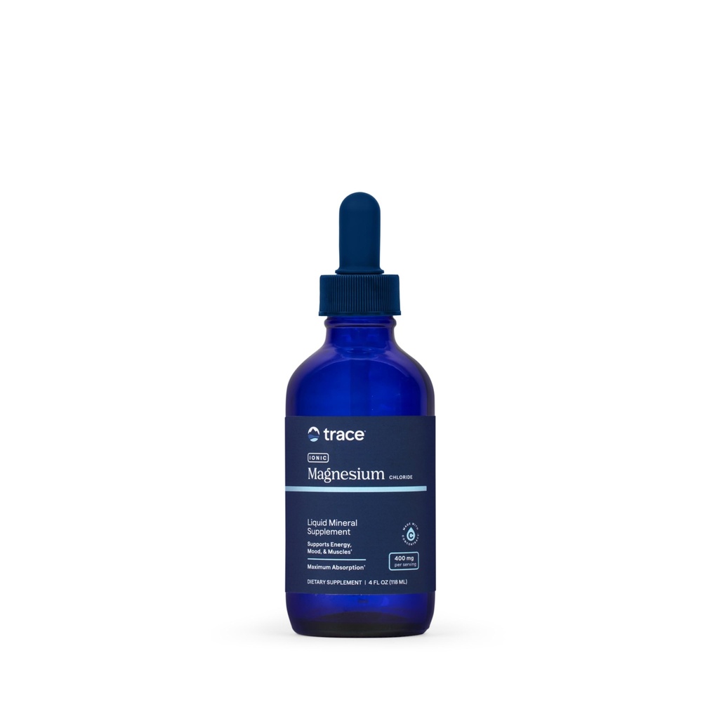 Trace Minerals Ionic Magnesium - Liquid Ionic Magnesium to Support Immune, Brain & Heart Health - Supplement to Aid Energy & Vitality - Supplement with Magnesium & Sodium - 4 fl oz (30 Servings)