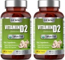 Biologische Veganistisch Whole Food Vitamin D2 (2 Pack), 2000 IE (50 mcg), Twee Ingrediënten (Organic Whole Mushroom Organic Vegan Capsule), Non-GMO, 120 Days Supply