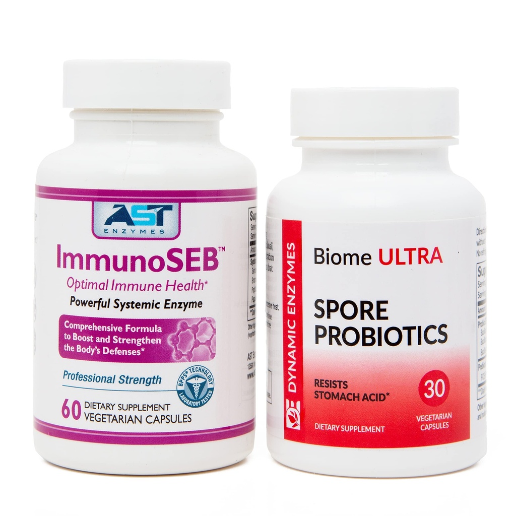 ImmunoSEB (60 caps) & Biome Ultra (ProbioSEB CSC3) (30 caps) - Immunity Boost Bundle 
