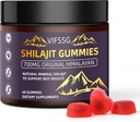 Shilajit Gummies, Sugar-Free Gummies, 500 Mg Shilajit Pure Himalaya Organic, Shilajit Supplement, Shilajit Resin, Gold Grade Nature Shilajit met 4 in-1 Complex voor energie ondersteuning, 60 Gummies