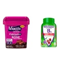 Viactiv Calcium + Vitamine D3 Supplement Zachte Kauwen, Melkchocolade, 60 Kauwen & Vitafusie Extra sterkte Vitamine B12 Gummy Vitaminen voor Energie Metabolisme Ondersteuning
