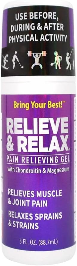 Relive & Relax Pain Relief Roll on - Extra kracht, snelle actie, mess-free topical Analgetic - Soothe Sore Muscle & Joint, Back, Knie, Voet, Hand Pain Relief - HSA/FSA in aanmerking komen - 3 Fl. Oz, 1-pack