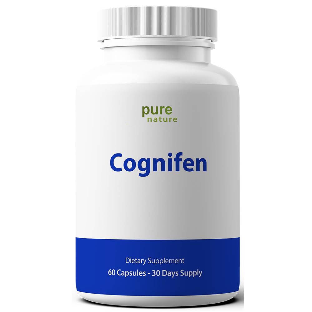 PureNature Cognifen - Geheugenondersteuning Nootrope met Bacopa, Fosfatidylserine, Huperzine A, DHA, Choline en meer - Non-GMO, Glutenvrij, 60 capsules