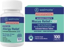 WELMATE Totale Respiratory Health Bundle: Allergy Relief Fexofenadine HCl 60mg (100 Ct) 12-Hour Non-Drowsy Antihistamine + Maximum Strength Mucus Relief DM 1200mg Guaifenesin & 60mg DXM (100 Ct)