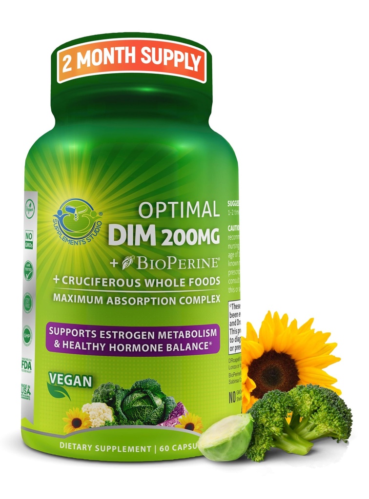 DIM Supplement Hormone Balance for Women & Men Made with Organic Vegetables