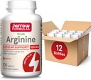 Jarrow Formules Arginine 1000 mg, Dieetsupplement, Ondersteunt Nitrik Oxide Productie, Ondersteunt eiwitsynthese, 100 tabletten, Tot 100 dagen Supply(Pack van 12)