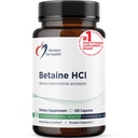 Designs for Health Betaine HCl with Pepsin - 750mg Betaine Hydrodide + Proteine Digestief Enzyme - Non-GMO Supplement to Support Digestief Functie (120 Capsules)