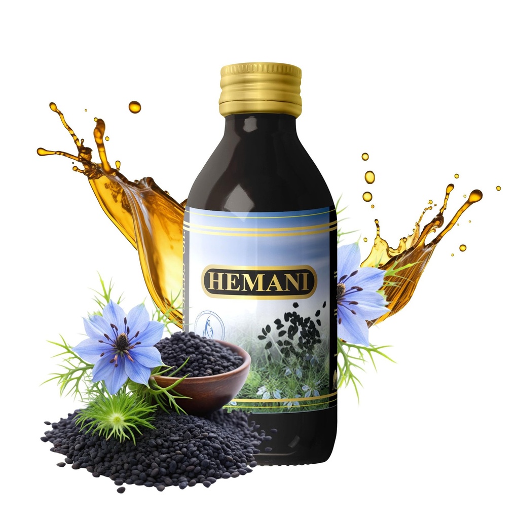 Hemani Black Seed Oil 60ml - Pure Premium Nigella Sativa Black Cumin Oil pour la santé digestive, système immunitaire. Source naturelle de thymoquinone