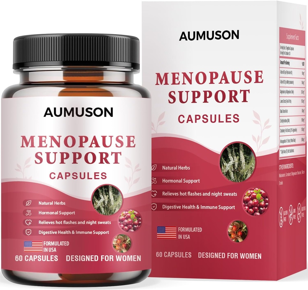 Vitaminen voor Menopauze Support Capsules voor vrouwen - Herbal 12-in-1-Hormone Balance met Black Cohosh,Ashwagandha, DIM, Magnesium, Chasteberry, B6, B12- en meer in een nieuwe formule