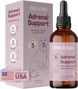 Cinquième & Fido Soutien des gouttes liquides pour chiens - supplément à base de plantes avec 5 ingrédients actifs - peut aider à promouvoir une fonction adrénale saine - 4 fl oz