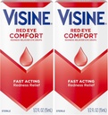 Visine Red Eye Comfort Redness Relief Eye Drops te helpen verlichten rode ogen als gevolg van kleine oogirritaties snel, Tetrahydrozoline HCl, 0,5 fl. oz (verpakking van 2)