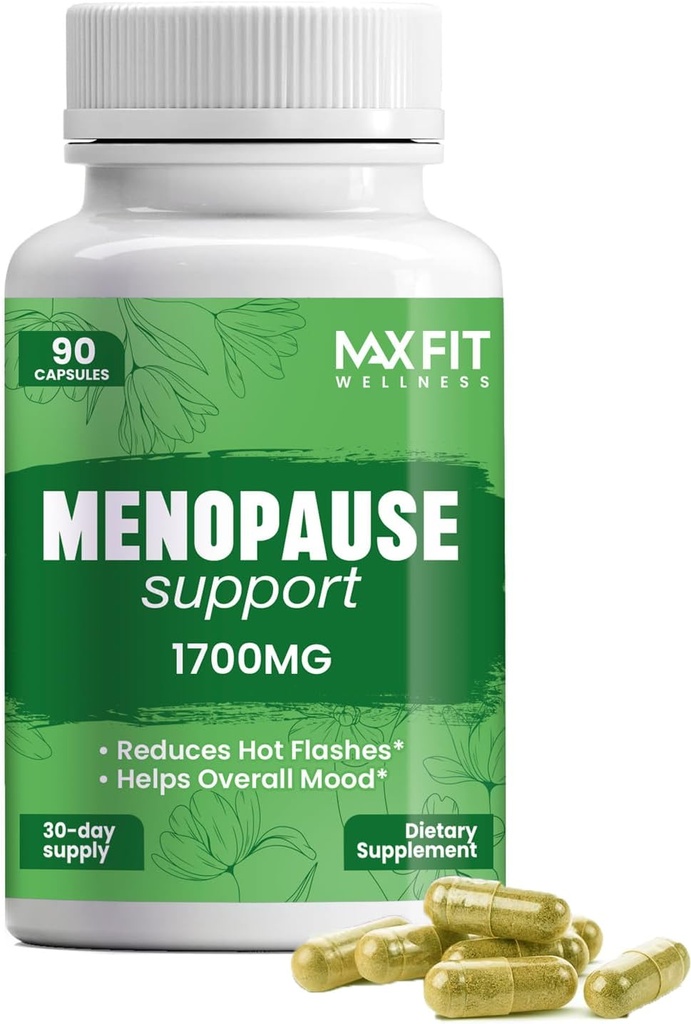 Menopauze supplementen voor vrouwen - natuurlijke verlichting voor warme flitsen. Night Sweats, gewichtsverlies & Mood Swings - Hormone Balance & Perimenopause Support - Menopauze Hot Flash Relief voor vrouwen, 90 capsules
