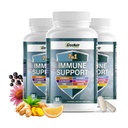 GreeNatr Immune Support Supplement met vitamine C, D3, Zink 50 mg, quercetine, Echinacea Purpurea, Sambucus Vlierbes en Gember voor volledige immuniteit - 60 capsules (3 flessen)