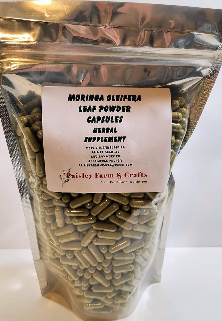 Moringa Oleifera Leaf Capsules Non GMO - Kruidensupplement - 100% puur bladpoeder! (5000) - Fresh On Demand!