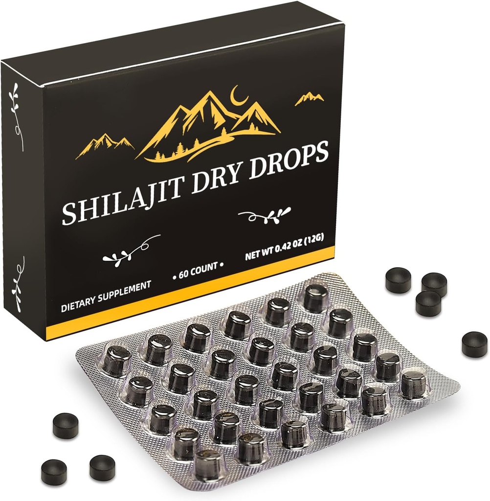 Shilajit Pure Himalaya Resin Dry Drops Tablets 