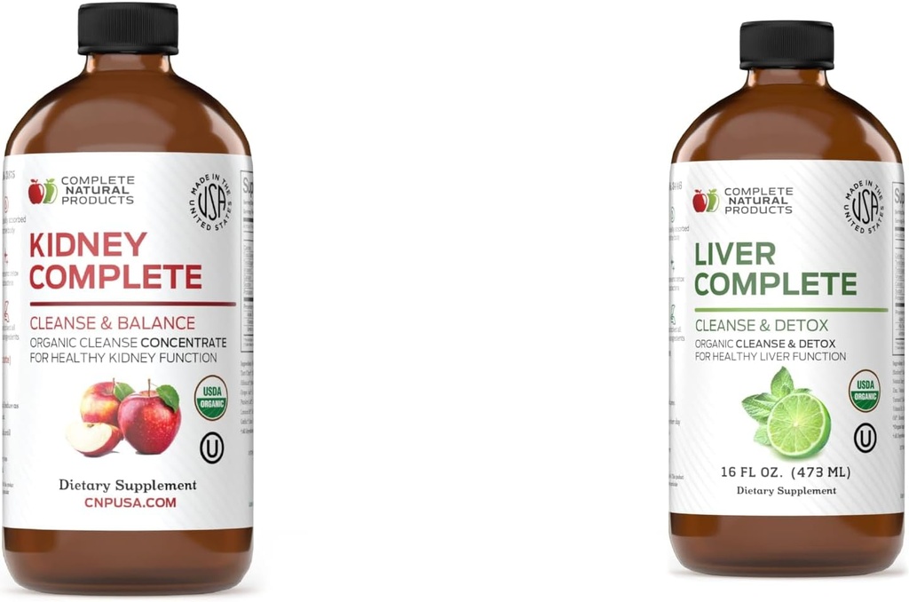 Complete Natuurlijke Producten Nier Complete 12oz & Lever Complete 16oz Bundle
