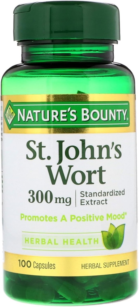 Nature's Bounty St. John's Wort, 300 mg, 100 capsules
