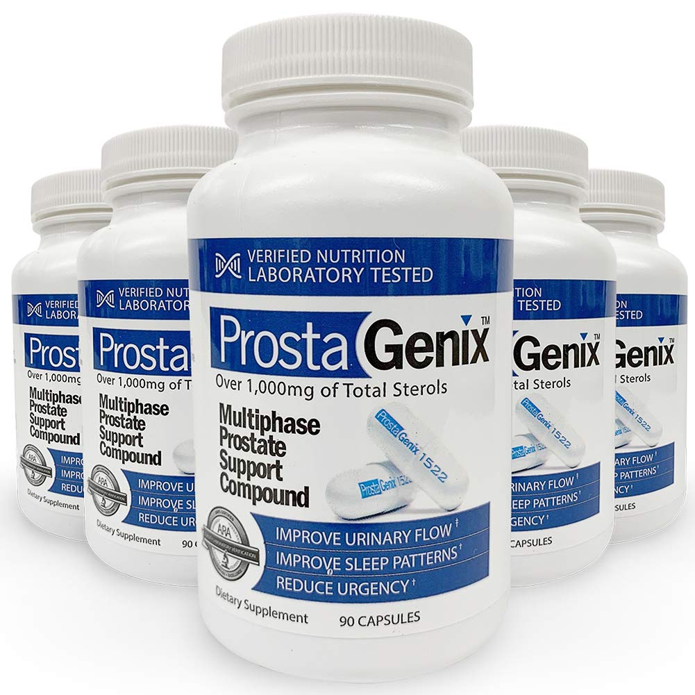 ProstaGenix Multiphase Prostate Supplement -5 bouteilles - En vedette sur Larry King Enquête TV Show - Plus d'un million Vendu - End Nighttime Salle de bain Voyages, Urgence, Urgence Fréquente.