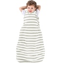 Sac de couchage pour bébé en coton biologique Ecolino - Couverture à fermeture éclair pour bébé - Sac de couchage pour tout-petit - 18-36 mois - Argent